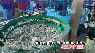 香水充填圧着ラベル箱詰め機