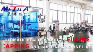 高粘度液体用自動シロップ充填キャッピングラベル貼付機