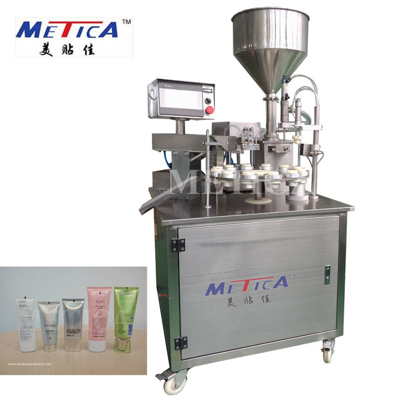 1500BPH Cream Filling And Sealing Machine With 5ml-300ml Filling Volume