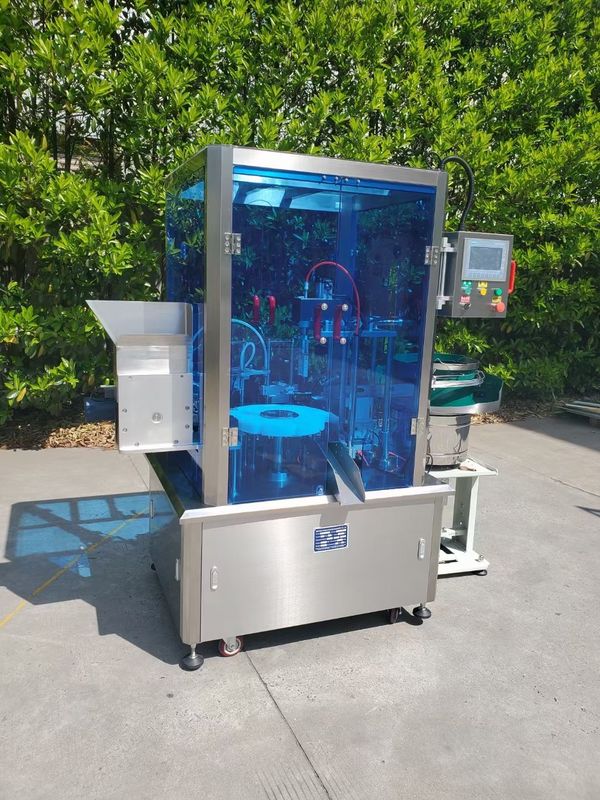220V 50Hz 2kW 自動ペンスプレーヤー 充填とキャピングマシン 1500-2000BPH と 5-50ml 充填量