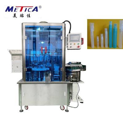 220V 50Hz 2kW 自動ペンスプレーヤー 充填とキャピングマシン 1500-2000BPH と 5-50ml 充填量